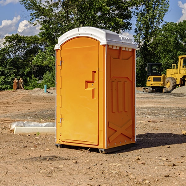how often are the porta potties cleaned and serviced during a rental period in Ulman MO